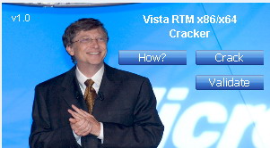 Vista RTM x86 & x64 WGA Cracker v1.0