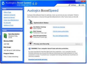 Auslogics BoostSpeed 4.0.0.40