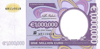 Рамка 1000000 EURO в формате PSD