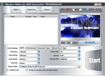Okoker Video to 3GP Converter 5.1