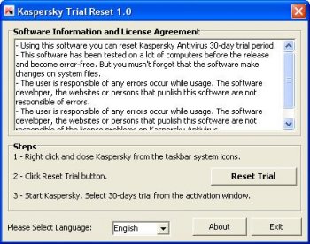 Kaspersky Trial Reset 1.0