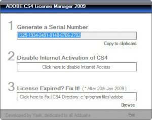 Adobe CS4 License Manager 1.0