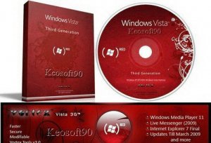 Windows Vista 3G RED Edition 2009 Bootable CD
