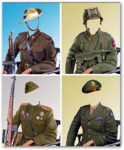Шаблоны для фотошопа- Военная форма разных стран мира