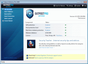 Agnitum Outpost Antivirus Pro 6.5.4 (2525.381.0687)