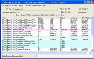 Traction Software SFV Checker v1.21
