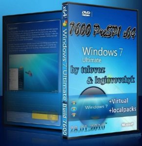 Windows 7 7600 PreSP1 x64 by telovoz & loginvovchyk 28.01.2010