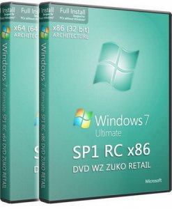 Windows 7 Ultimate SP1 RC x86/x64 DVD WZ ZUKO RETAIL ENG + RUS LP