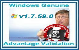 Windows Genuine Advantage Validation v1.7.59.0