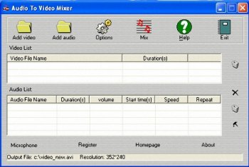 Audio to Video Mixer v3.1