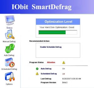 IObit SmartDefrag 1.10