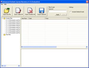 Advanced Outlook Express DBX Recovery v2.0
