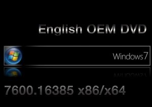 Windows 7 Ultimate RTM Build 7600.16385 x86/x64 English OEM DVD