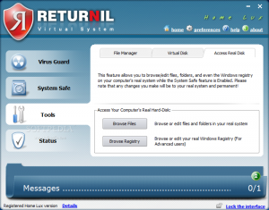 Returnil Virtual System 2010 3.0.6778.4986 Home Lux