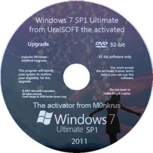 Windows 7 SP1 x86 Ultimate UralSOFT The activated 6.1.7601 русский